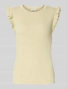 Slim fit top van katoenmix