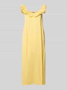 Midi-jurk met ruches