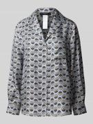 Regular fit zijden blouse met reverskraag, model 'ONCIA'