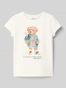 T-shirt met label- en motiefprint