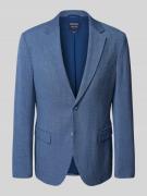 Slim fit colbert met paspelzak op de borst