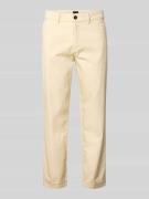 Straight leg chino van katoenmix