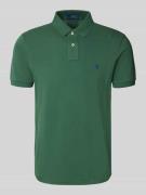Custom slim fit poloshirt met labelstitching