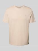 T-shirt met ronde hals en stitching