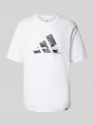 T-shirt met labelprint