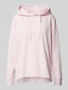 Relaxed fit hoodie van katoenmix met brede koordjes