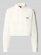 Cropped fit overhemdblouse van puur katoen