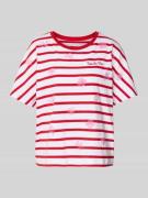 T-shirt met ronde hals en stitchings