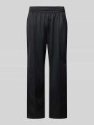 Baggy fit stoffen broek van katoenmix met persplooien