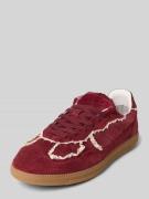 Sneakers van echt leer met ruches