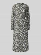 Maxi-jurk van pure viscose met all-over bloemenprint