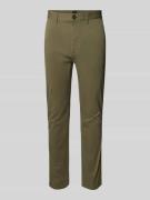 Slim fit chino van katoenmix