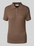 Regular fit gebreid shirt met kabelpatroon