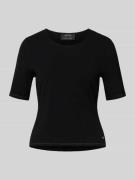 Gebreid shirt van viscosemix met ronde hals
