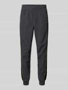 Regular fit sweatbroek met contraststrepen, model 'Train'