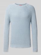 Slim fit gebreide pullover van een mix van linnen en katoen, model 'Sa...