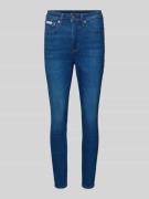 Skinny fit jeans met labeldetail