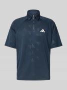 Regular fit poloshirt met logo en ritssluiting
