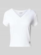 T-shirt met labeldetail