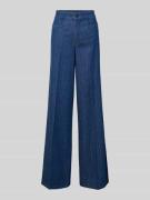 Wide leg jeans met persplooien