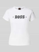 Slim fit T-shirt van puur katoen