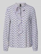 Regular fit blouse met all-over motiefprint