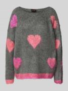 Relaxed fit gebreide pullover van een mix van wol en alpaca