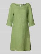 Linnen jurk met ronde hals, model 'Le44tizia