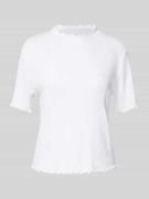 Slim fit T-shirt van geribde jersey