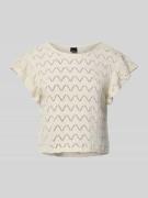 T-shirt met broderie anglaise, model 'Isadora'