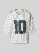 Relaxed fit T-shirt met V-hals