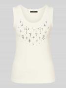 Tanktop met siersteentjes