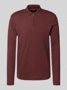 Slim fit poloshirt met ritssluiting