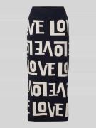 Gebreide rok in all-over look met elastische band