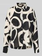 Regular fit blouse in all-over look, model 'Zirveli'