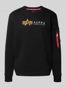 Sweatshirt met labelprint
