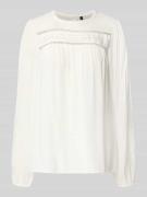 Regular fit blouse met lange mouwen van pure viscose, model 'DEBBIE'