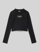 Shirt met lange mouwen en labelstitching