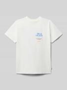 T-shirt met labeldetails