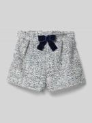 Korte broek met viscose en strikdetail