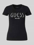 T-shirt met labeldetail