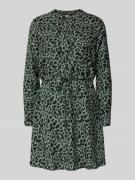 Getailleerde blousejurk met all-over motief, model 'CORY'