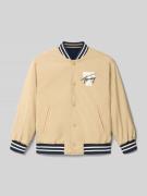 Regular fit omkeerbare blouson van katoen