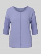 Relaxed fit T-shirt van een mix van katoen en elastaan met siernaad