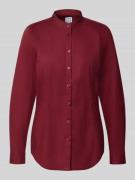 Regular fit overhemdblouse van katoenmix met opstaande kraag