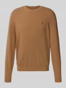 Gebreide pullover van lanawolmix met ronde hals