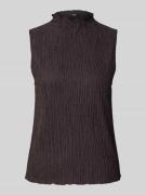 Top met opstaande kraag en golfzoom, model 'Idala'