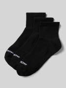 Sokken met labelprint in een set van 3 paar, model 'LUCA'