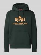 Hoodie met labelprint