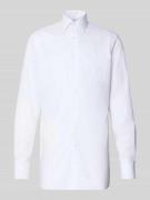 Regular fit zakelijk overhemd van popeline